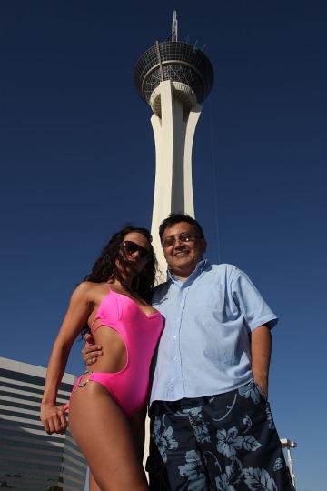 Editorial de Biquini em Las Vegas por estilista brasileira